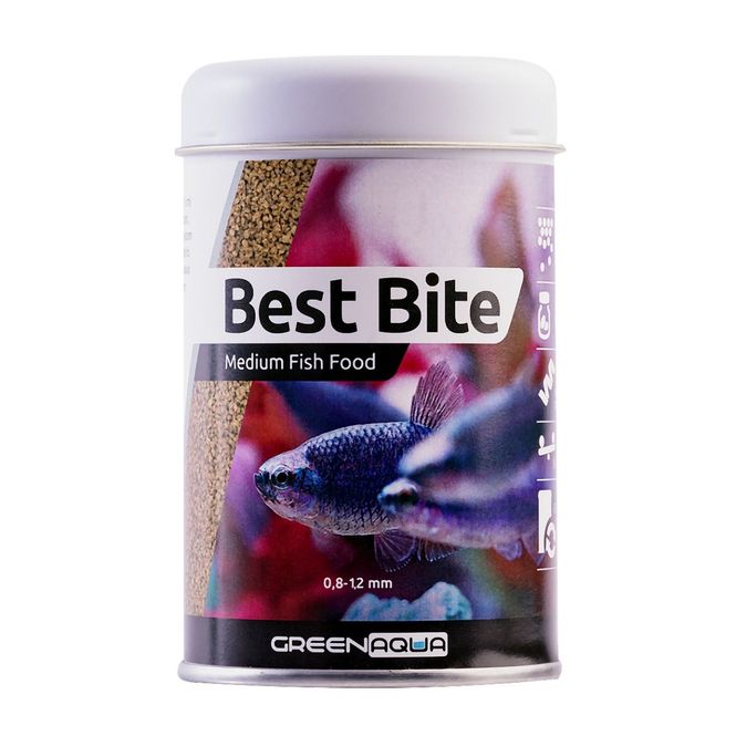 Hovedbilde Green Aqua Best Bite Medium - granulated fish food - 90 g