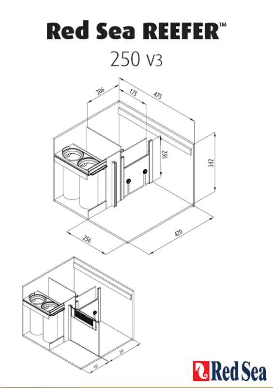 Red Sea Reefer 250 V3 Sort 