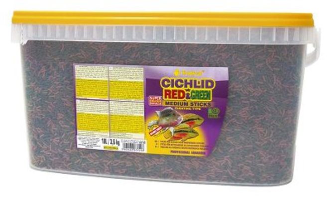 Hovedbilde TROPICAL CICHLID RED & GREEN STICKS MEDIUM 10L/3.6KG