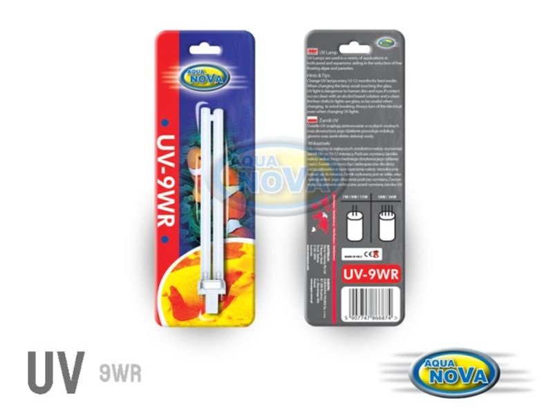 Aqua Nova Uv pære 9w 2 pins 