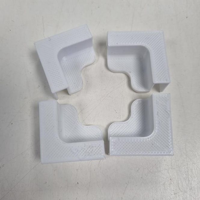 Hovedbilde AB Dekkglass hjørner 4mm 4pk  Hvite