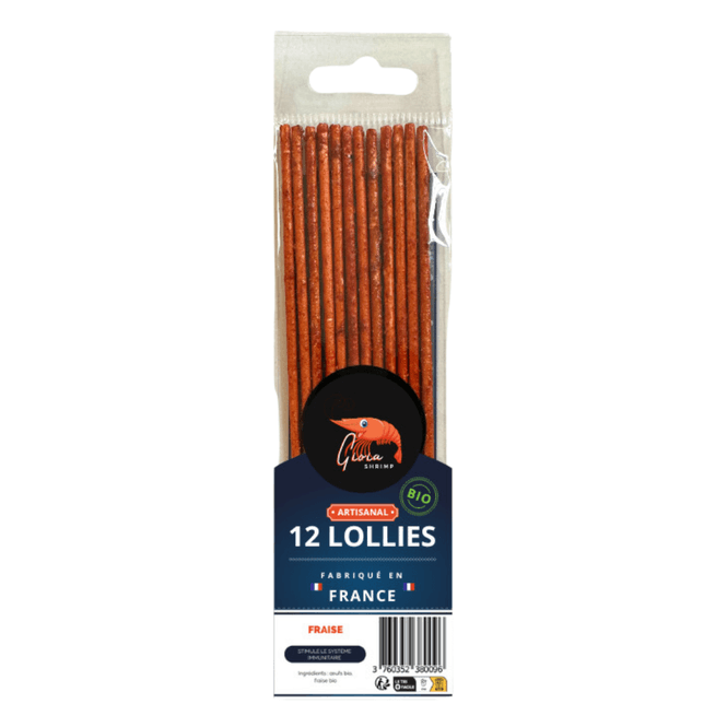 Hovedbilde Gioia Shrimp Lollies Strawberry 12pk