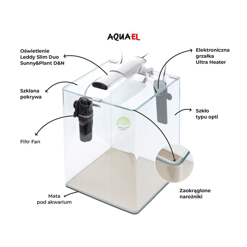 Aquael Optibent 20liter Hvit 
