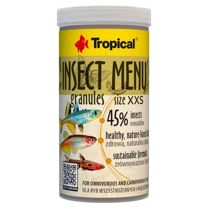 Tropical Insect Menu Granules Size XXS 250 ml