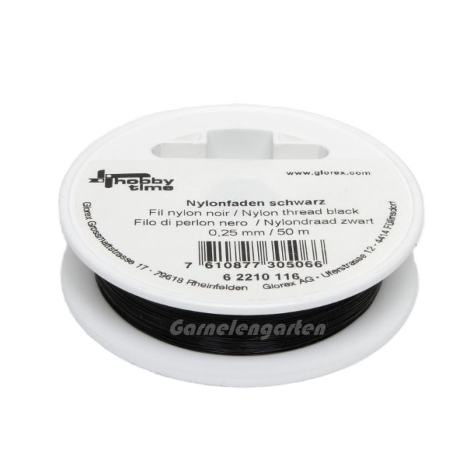 Hovedbilde Nylon thread black 0.25 mm | 50 meters